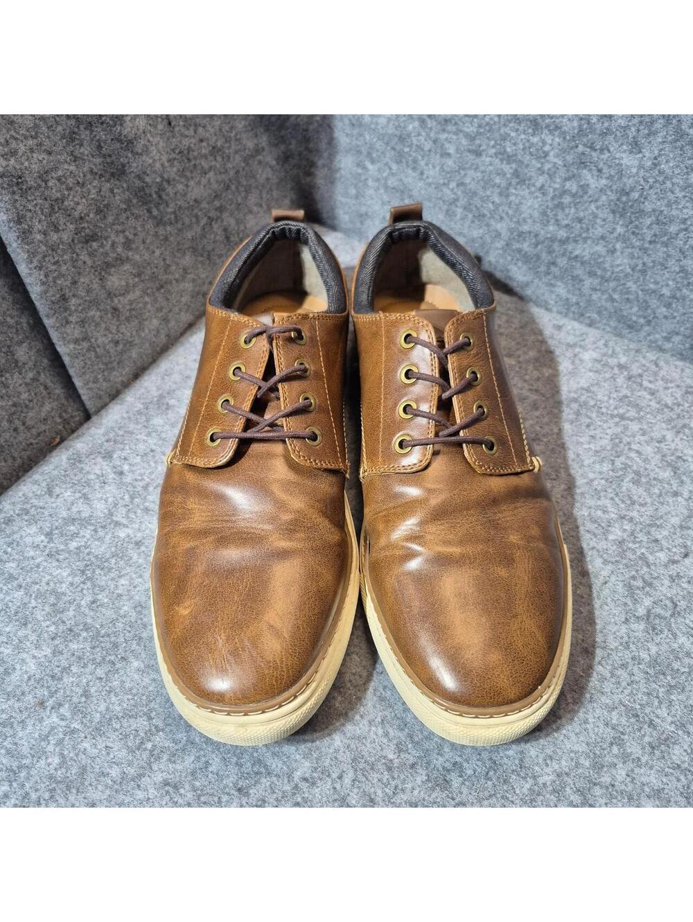 Crown Vintage Brown leather lace-up oxfords with a vintage vibe  Men's 10.5 M